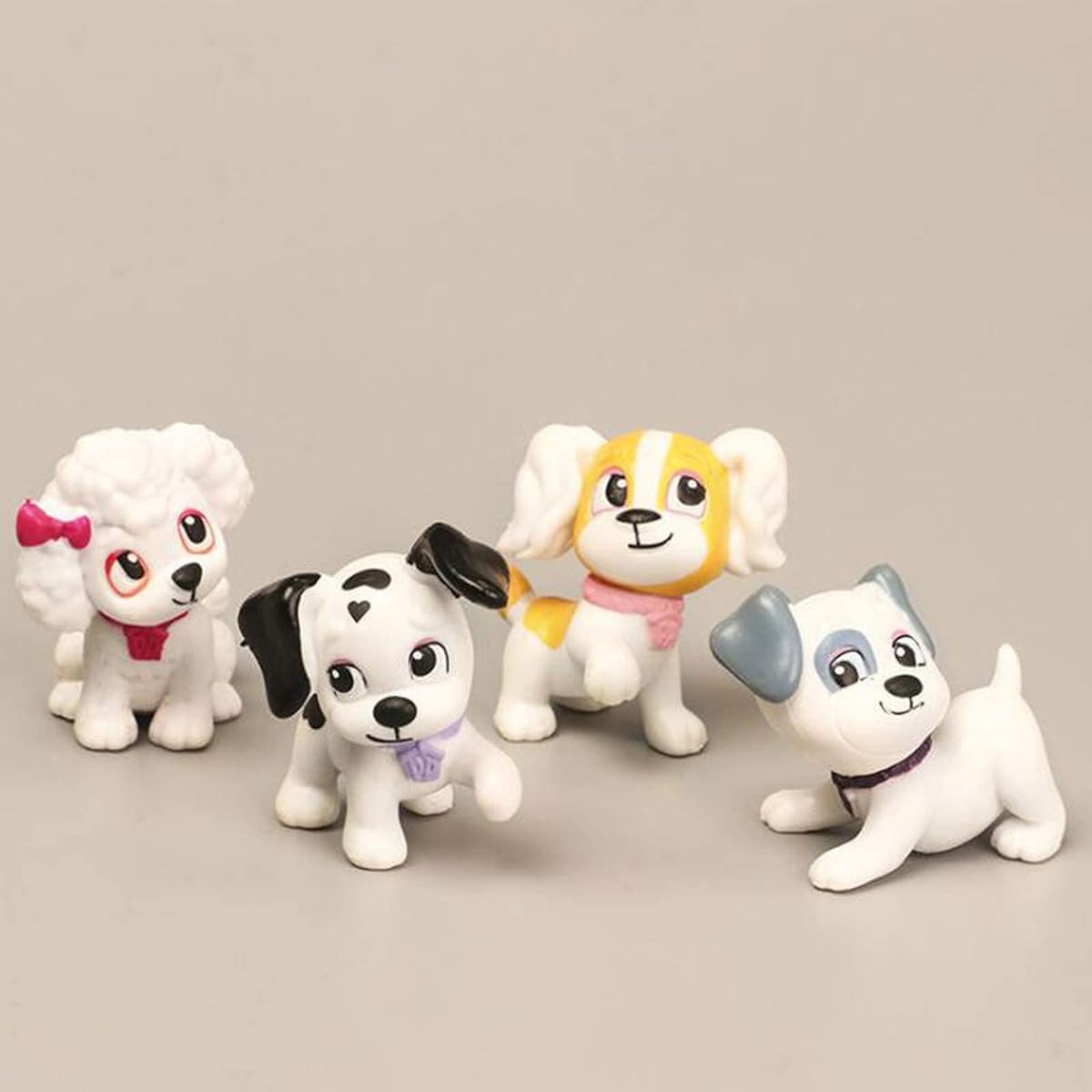 9 Pieces Dog Figurine Playset Realistic Detailed Puppy Figure Fairy Garden Figure Mini Cake Topper Easter Egg Christmas Birthday Gift