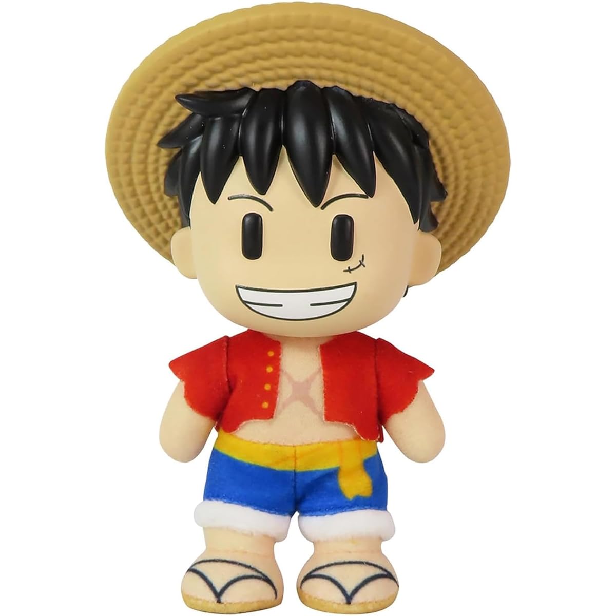 Great Eastern Entertainment One Piece Monkey D. Luffy Time Skip PVC Head Movable Plush Toy 4.5" Tall