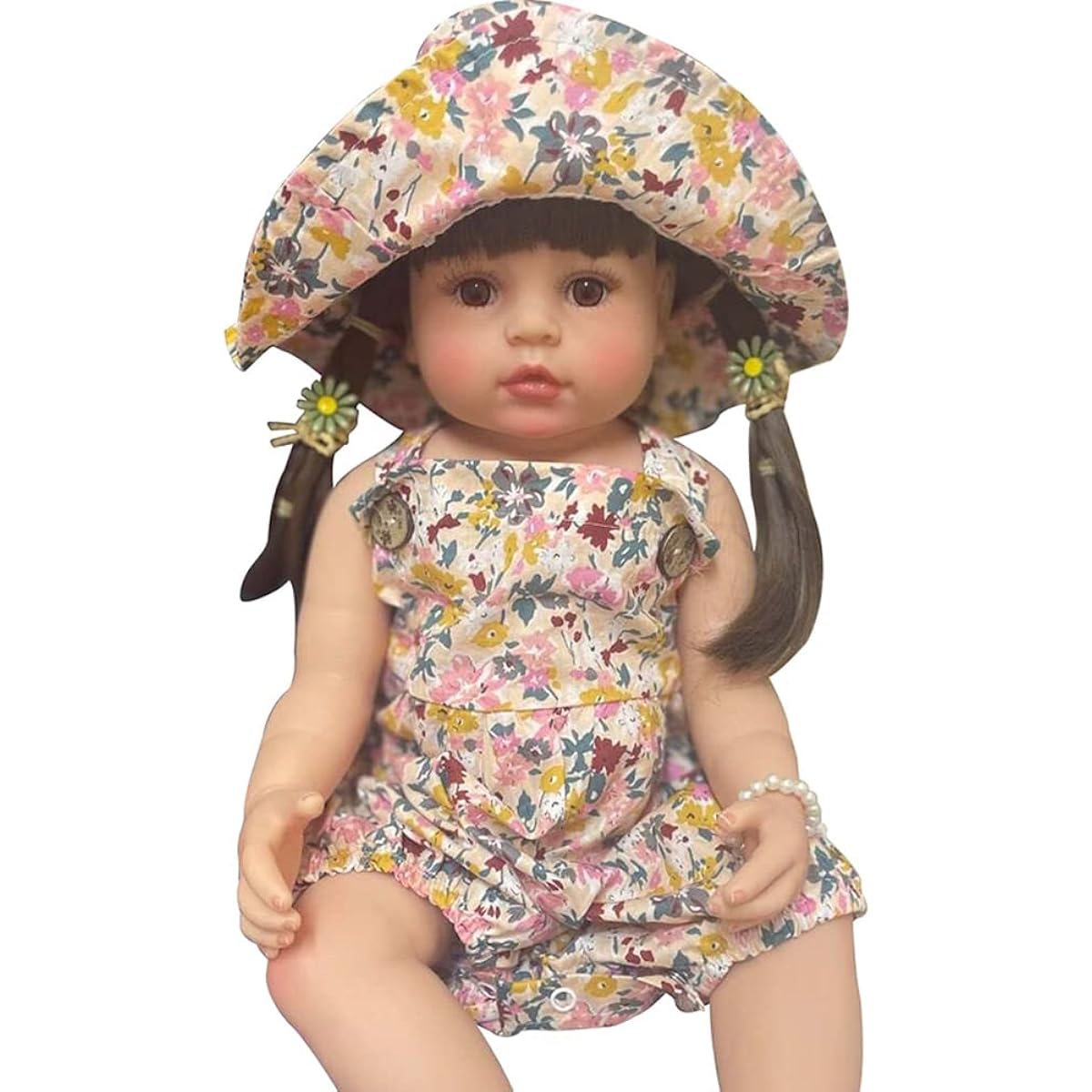 Lonian 55CM Bebe Doll Reborn Toddler Girl Doll Full Body Silicone Soft Real Touch Flexible Anatomically Correct Gift (Blue eyes)