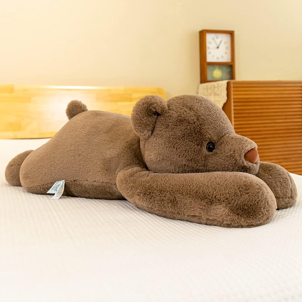 Stuffed animal polar bear hug pillow bear cushion bedroom decoration soft Christmas sleep fluffy birthday present cute co-sleeping sewn wrapping sofa backrest Shichigosan child lifelike realistic brown 120cm