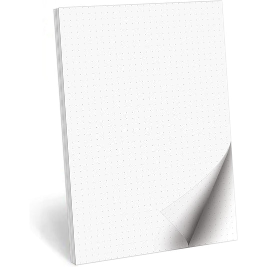 321Done Double-Sided Dot Graph Paper Notepad 0.2" Grid 5.5x8.5 Made in USA Double-Sided Dot Graph Pad Sketching Planning BUJO Bullet Journal (50 Sheets) Thick Heavy Blank Paper