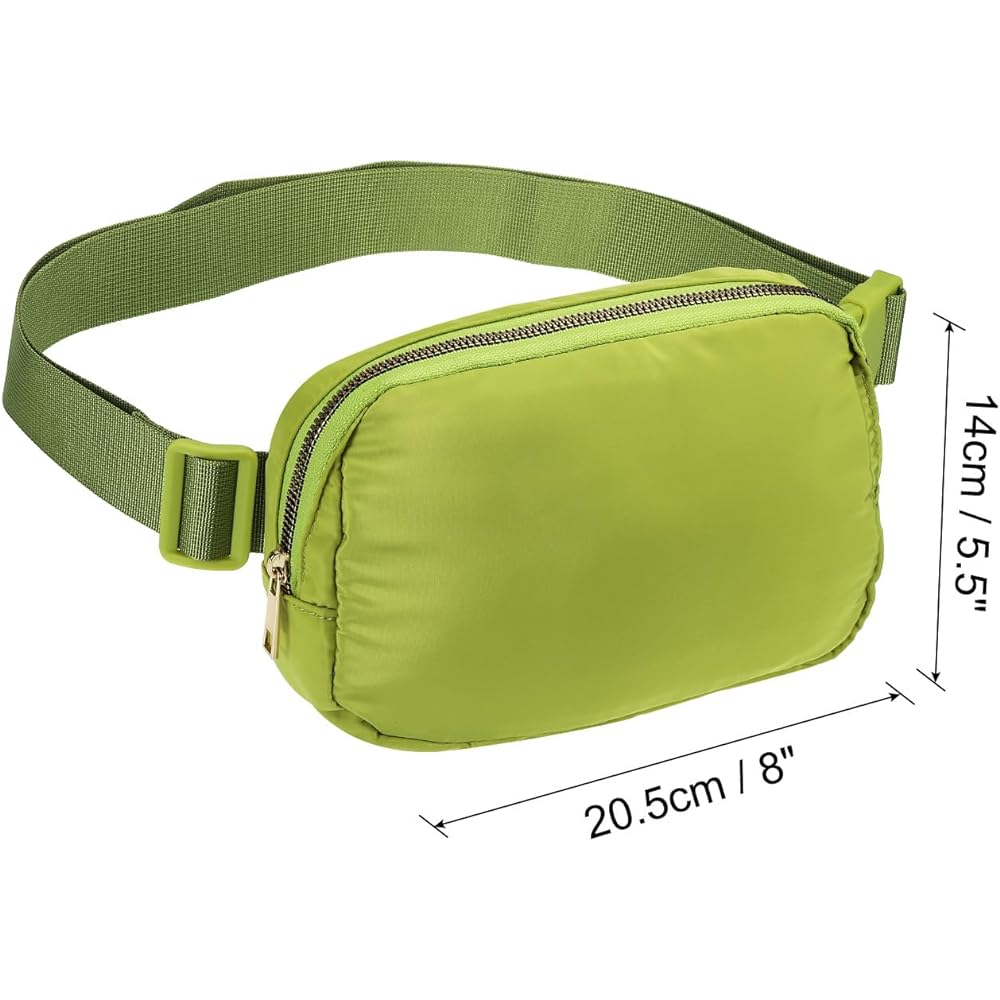 PATIKIL Fanny Pack Waterproof Belt Bag Men & Women Adjustable Crossbody Bag Waist Bag for Running Travel Workout Lawn Green