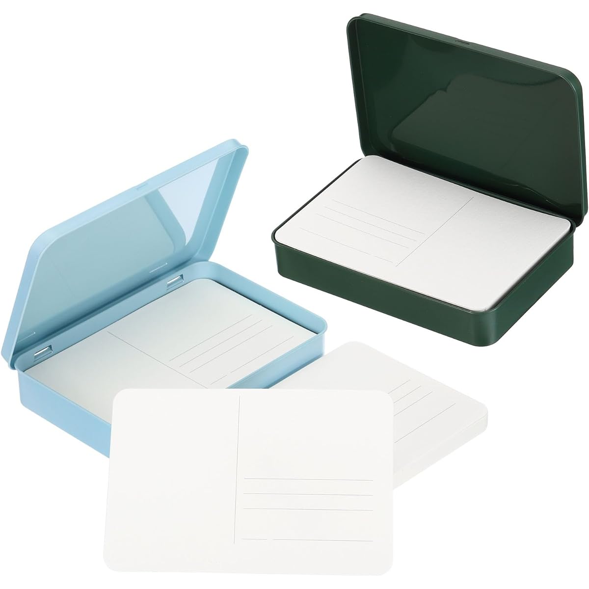 PATIKIL 24pcs Watercolor Postcards, Blank Note Cards for DIY Watercolor Journal, Thank You Notes, Invitations, Greetings Art Supplies (Blue and Green Box)