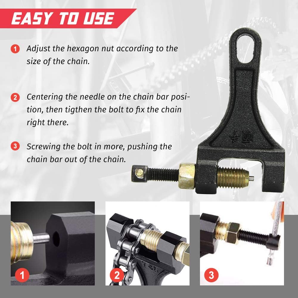 Apeixoto Chain Break #420-530 Dirt Bike Scooter Motorcycle Bicycle ATV Tractor Chain Breaker # 420 428 520 525 528 530