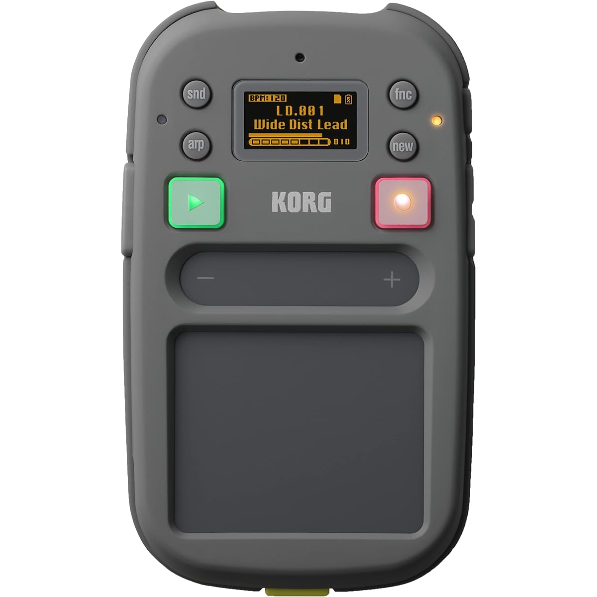KORG Palm-sized Synthesizer kaossilator 2S Loop Recorder Overlap Recording Play with touchpad Includes Ableton Live Lite Headphones can be connected Battery powered Built-in speaker/microphone