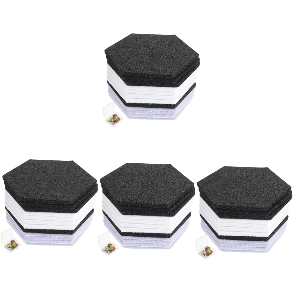 Vaguelly 48pcs Adhesive Sound Absorbing Panels Deadening Sheet Noise Reduction Tool KTV Danboard Simple Soundproof Mat Felt