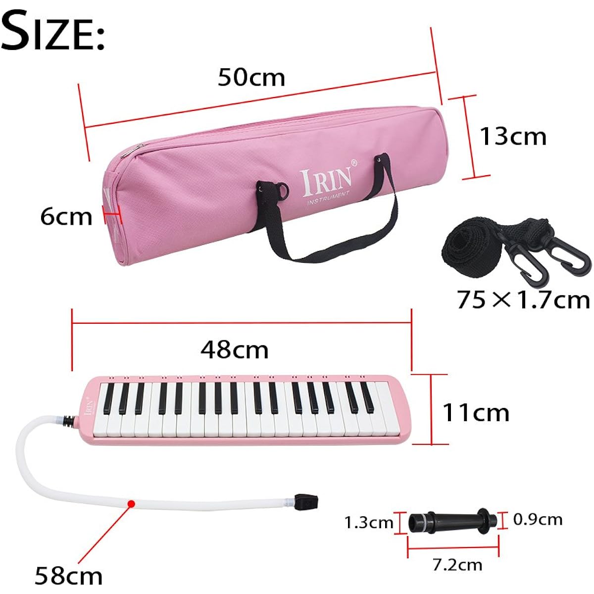 Btuty 37 Piano Key Melodica Pianica Musical Instrument with Carry Bag