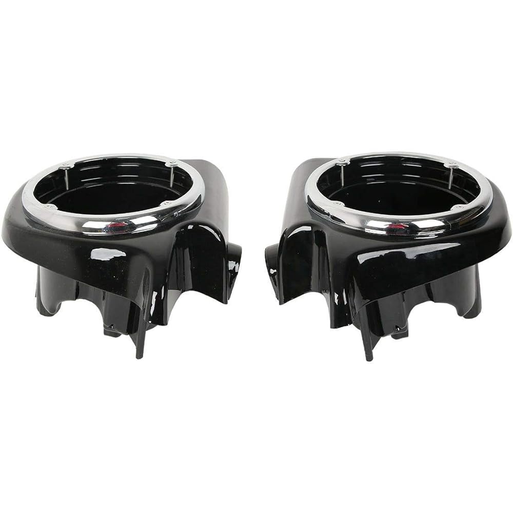 Green-L ABS Vivid Black Lower Ventilation Fairing 6.5" Speaker Pod for Harley Touring Models for 2013 and Earlier Models