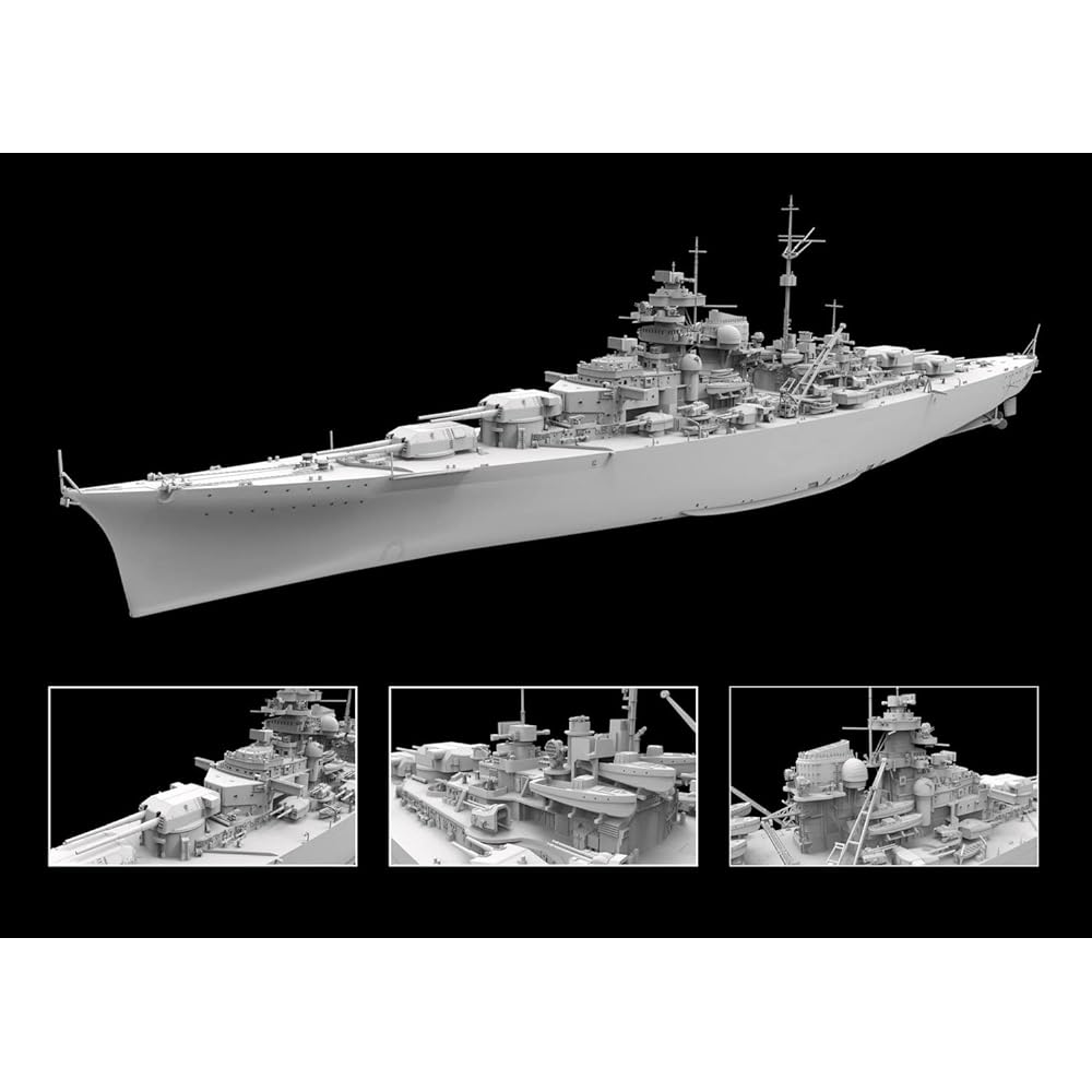 Flyhawk Model 1/700 German Navy Battleship Bismarck 1941 Deluxe Edition Plastic Model FLYFH1132S