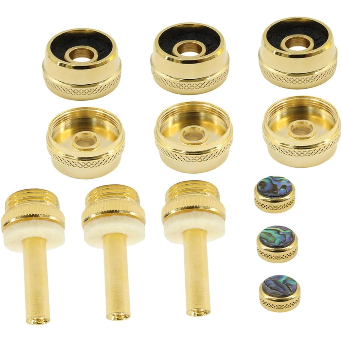 Vaguelly 4pcs Trumpet Set Horn Tool Trumpet Piston Button Buckle Trumpet Part Trumpet Washer C315 Electric Guitar Bottom Cover Metal