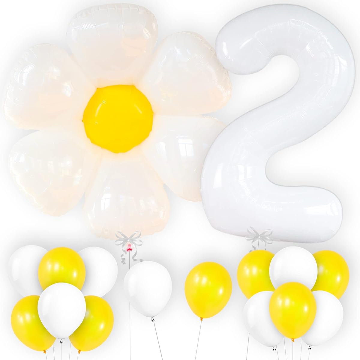Giant, 45 Inch Daisy Balloon Set - Groovy Party Decorations | Daisy Party Decorations | 2 Groovy Balloons for Girls | Groovy Birthday Party Decorations | Hippie Birthday Party Decorations