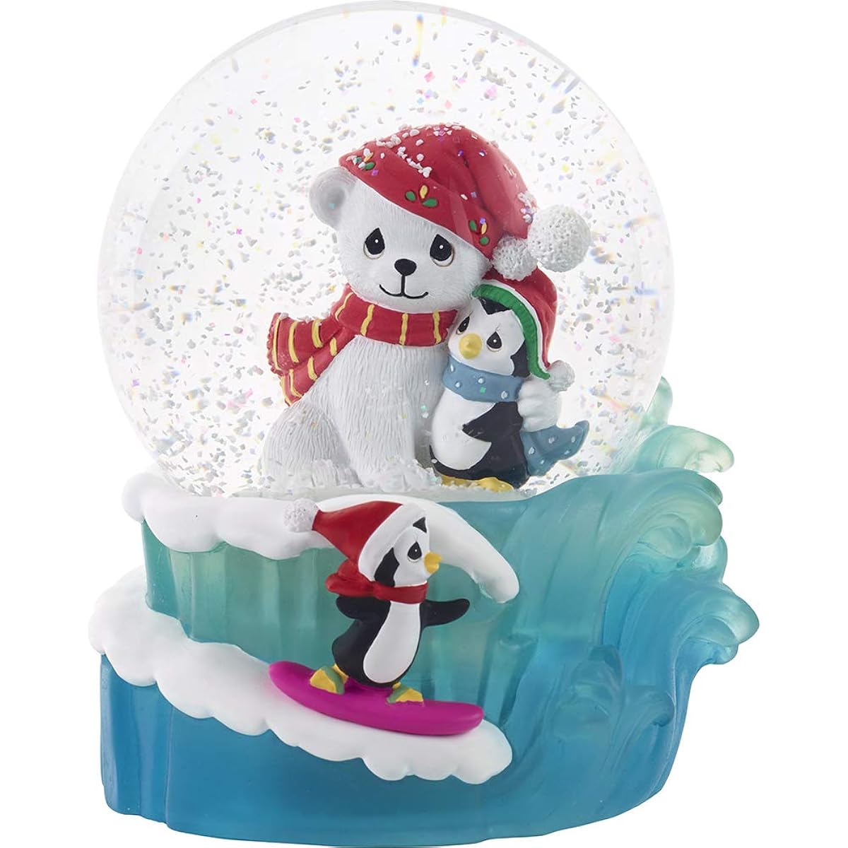 Precious Moments 201107 Pack Your Season With Warm Hugs Musical Resin/Glass Snow Globe Water Ball One Size Fits All, Multicolor