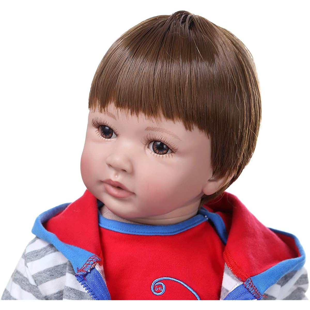 Reborn Baby Doll for Toddlers, Realistic Boy, 24" 60cm, Realistic Looking Baby Silicone Limbs and Head, Soft Cloth, Weighted Body, Cute Toy (1923)