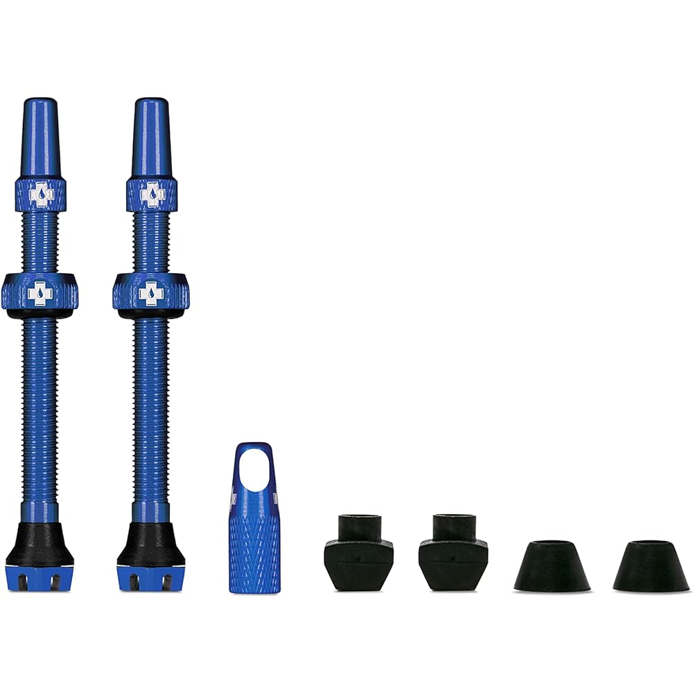 Muc-Off Tubeless Valve Black 44mm Tubeless Valve Stem Valve Core Removal Tool for Tubeless Tires with Presta Valve Stem Cap