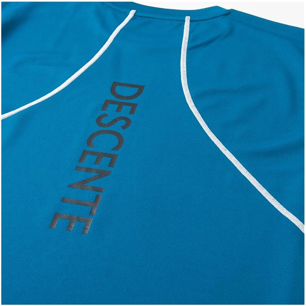 [DESCENTE] Short Sleeve Shirt, Volleyball, Short Sleeve, Sweat Absorbent, Quick Drying, Breathable, Easy to Move, Side Panel Design, Men's, Women's, Club Activities
