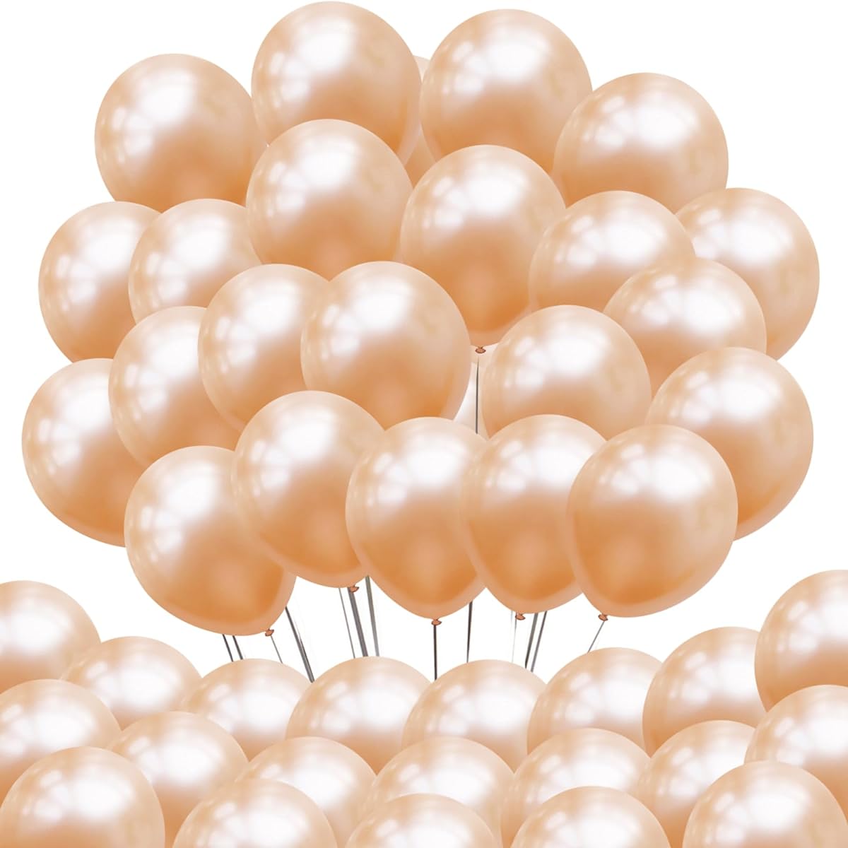 Neo LOONS 5" Pearl Peach Premium Latex Balloons for Kids Adults Birthday Wedding Reception Baby Shower Water Fight Perfect for Any Celebration - Pack of 100