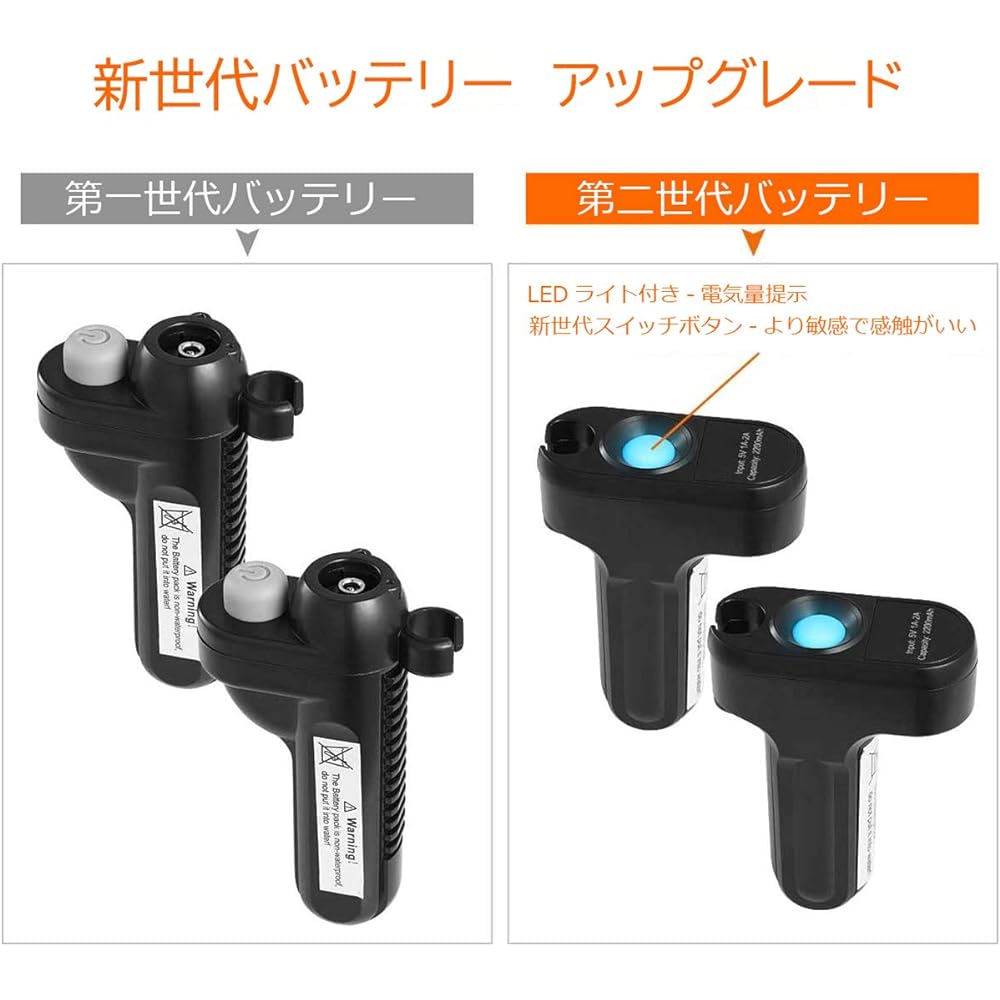 [Advanced Edition] Portable Shower, Outdoor, 2 x 2200mAh Batteries, Small Shower Head Included, Spare Shower, USB Rechargeable, Portable, Disaster Prevention, Typhoon, Camping, Travel, Pet Bath, Watering, Car Washing