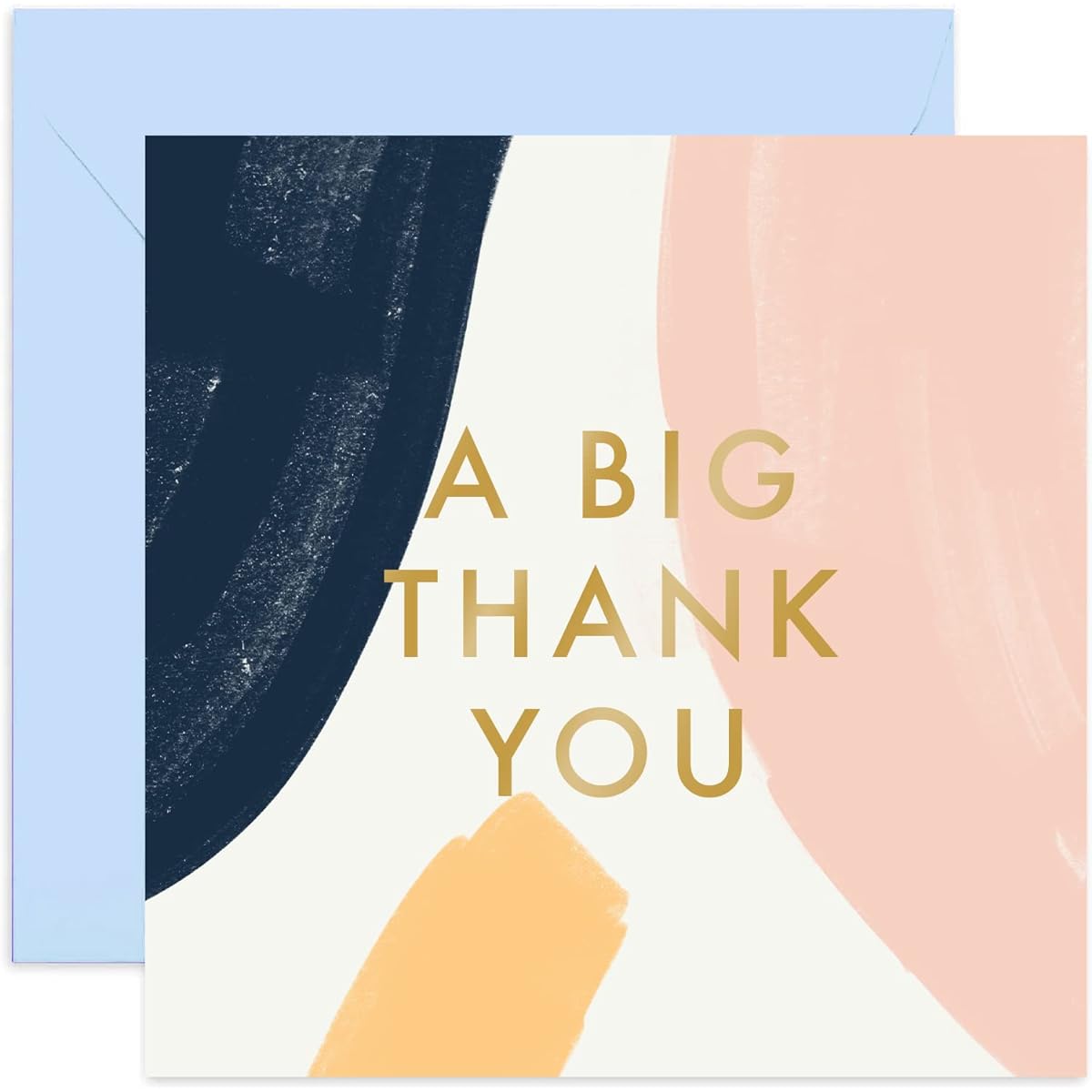 Old English Co. A Big Thank You Card - Gold Foil Stylish Thank You Card for Her and Him | Just Because Card for Men and Women | Blank Inside & Envelope Included