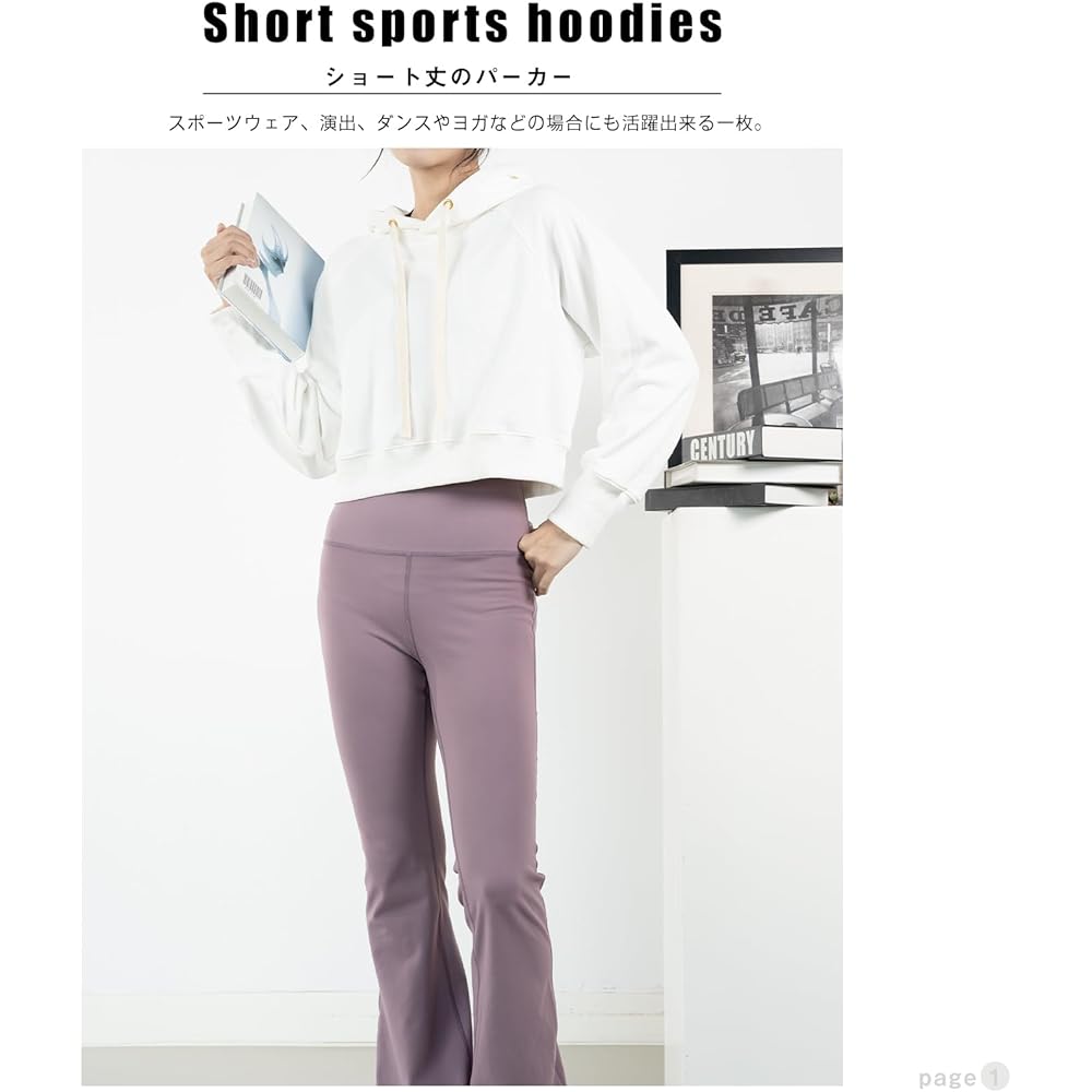 [iito.seasons] Hoodie, Short Length, Women's Top, Hooded, Loose, Sweatshirt, Short Length, Sweatshirt, Long Sleeve, Casual, Plain, Navel Baring, Dance, Hip Hop, Spring, Autumn