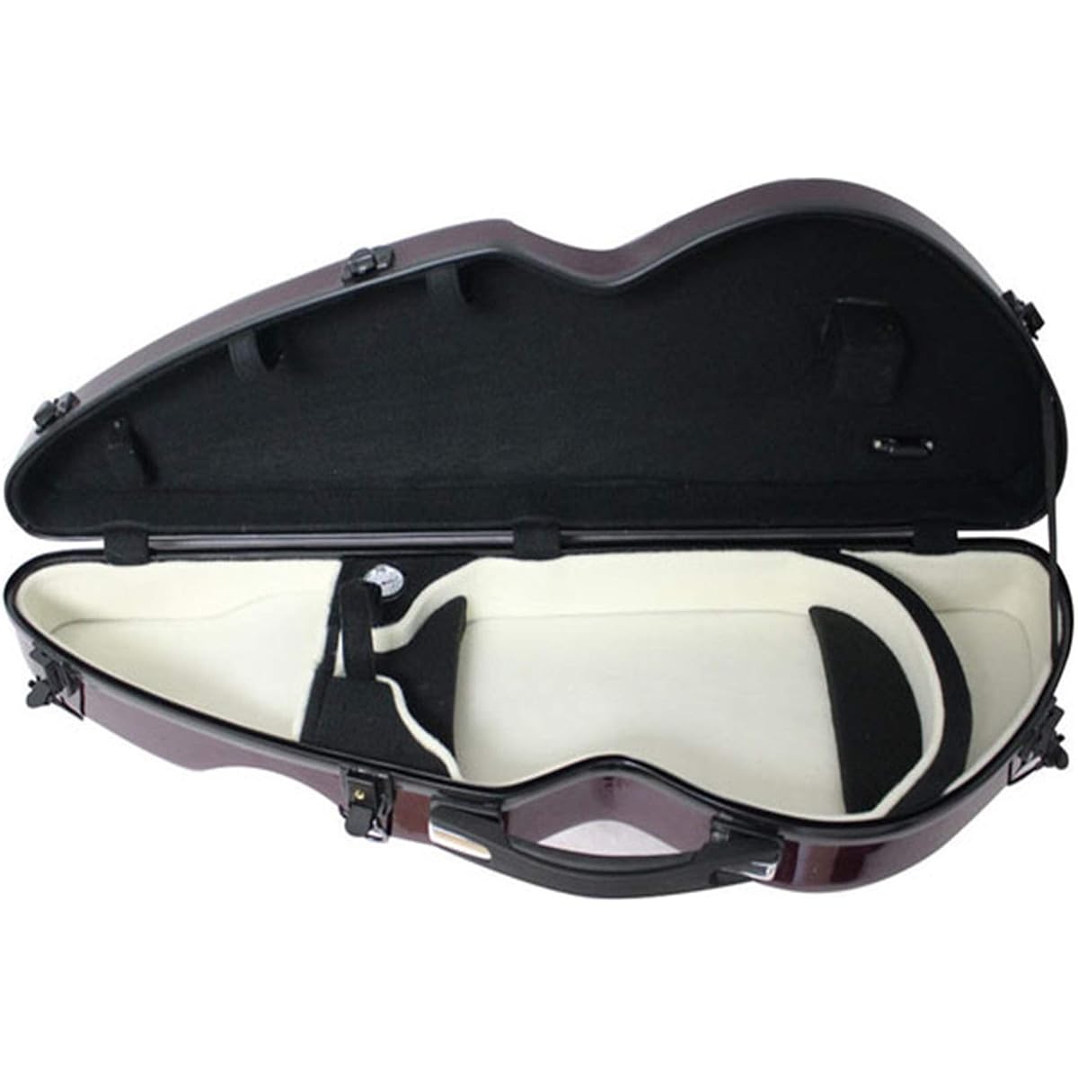 Violin Case Purple Violin Hard Case 4/4 Full Size Luxury Adjustable Strap with Hygrometer Suspension Lightweight Portable (Color: Purple, Size: 1/8)