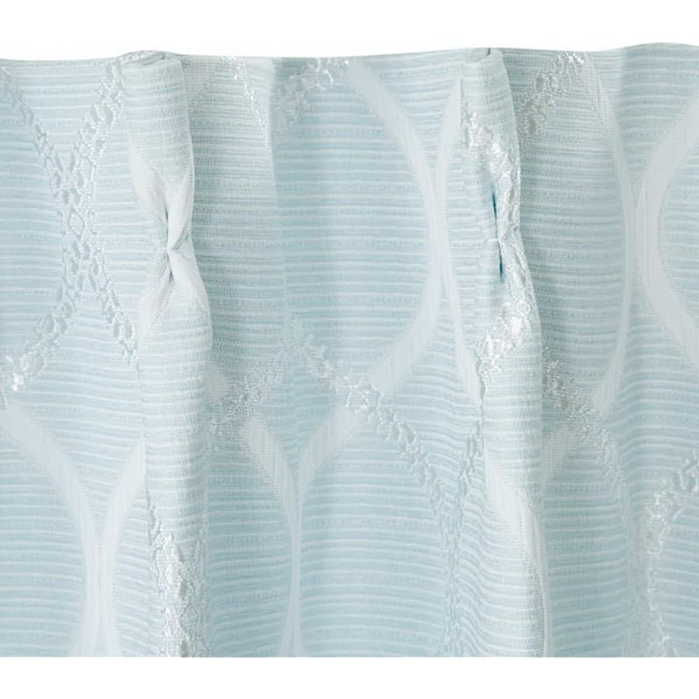 [NITORI] NITORI Heat-shielding and energy-saving curtains, lined, blackout grade 2, heat-shielding curtains, pattern, turquoise blue, 100X200, 2 pieces 7312924