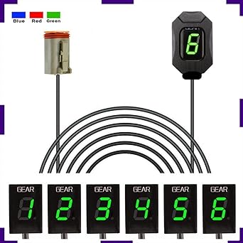 Speed Display Meter Motorcycle Speed Gear Display Indicator 1-6 Level For Harley Touring Sportster Dyna 883 Softail Road King Electra Glide