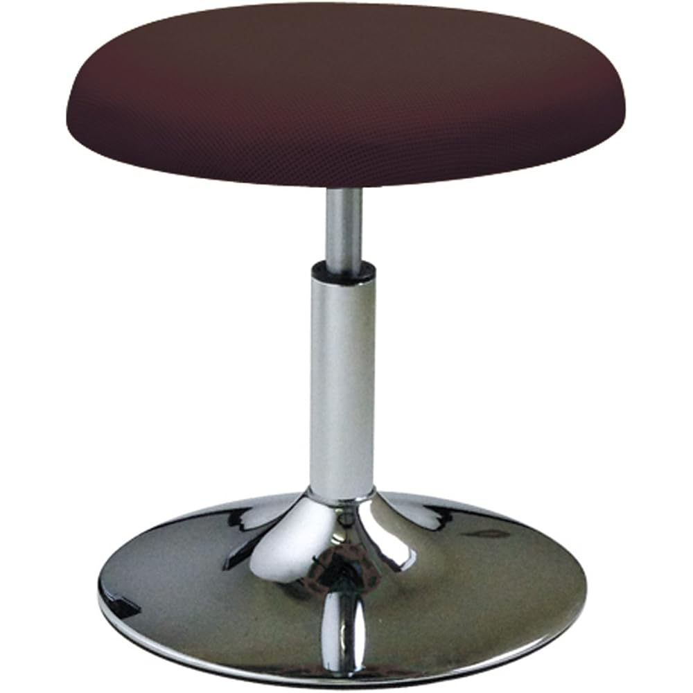 Rene Seiko Corn Wide Stool Red/Chrome Plated CNW2-4053
