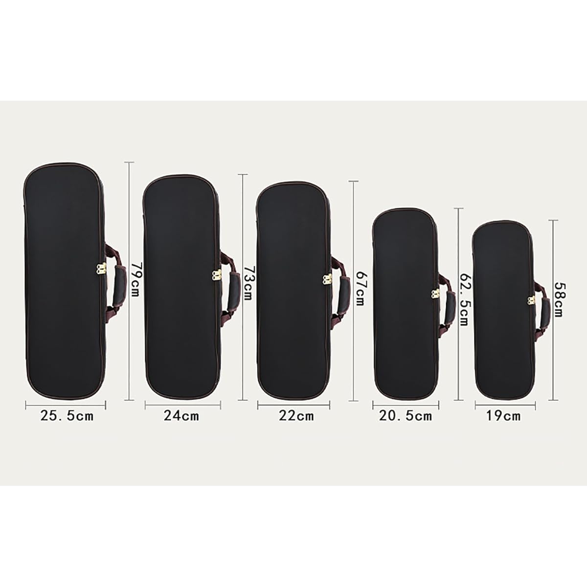 Violin Case Oxford Cloth Violin Case Double Shoulder One Shoulder Lightweight Violin Backpack (Color: Black, Size: 3/4)