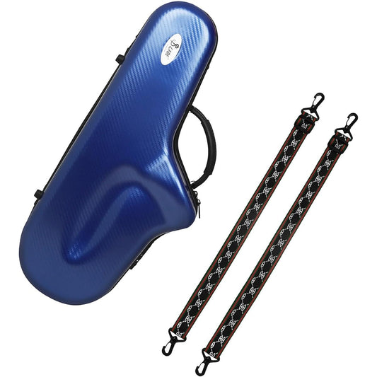 aternee Premium Alto Saxophone Protective Case with Adjustable Strap, Blue