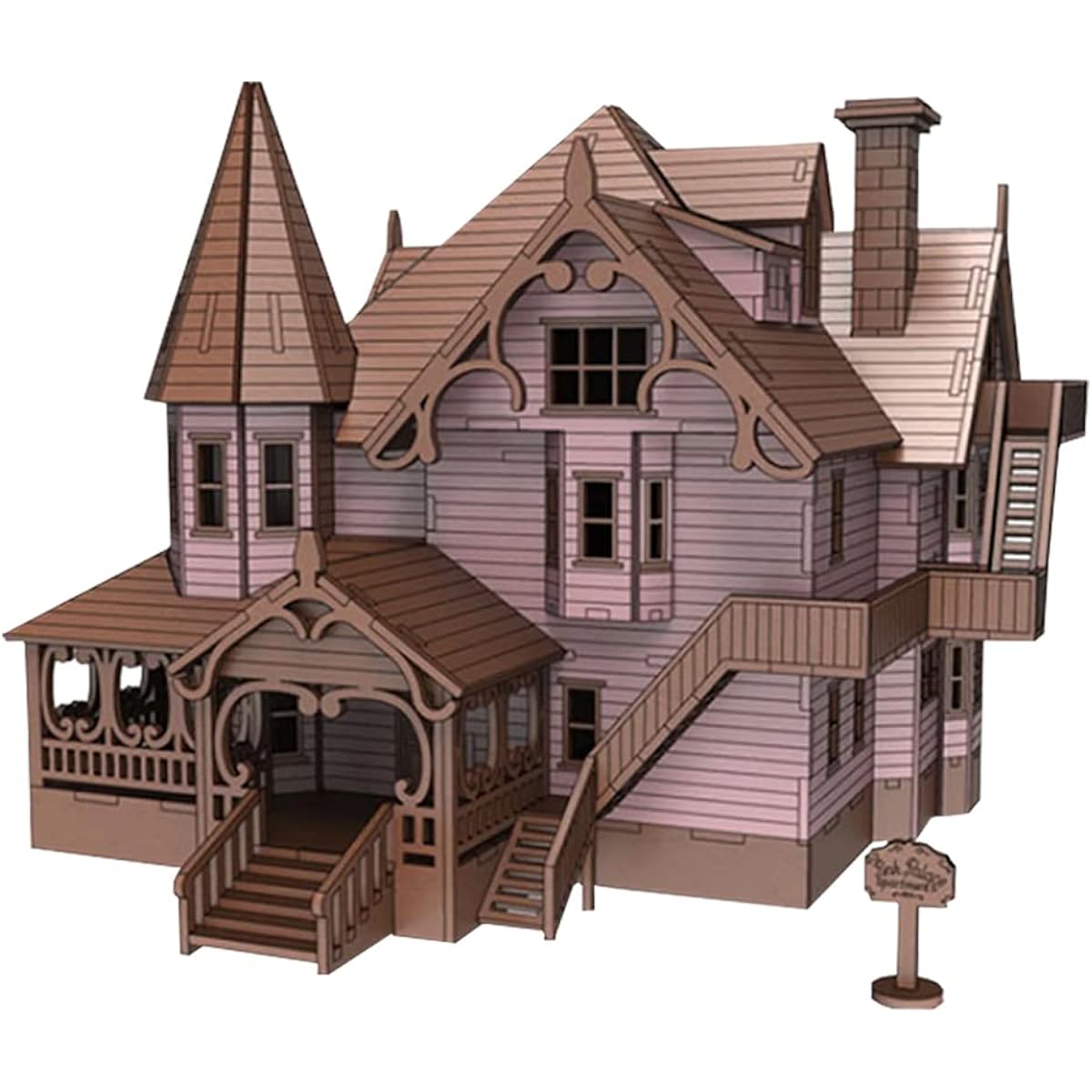 Bird's Wood Shack 3D Wooden Puzzle DIY Miniature House Kit by Coraline DIY Small House Kit Easy to Assemble 1/8 Inch Baltic Birch Wood Model House Kit for Family, School, Hobbies, Arts & Crafts Gift