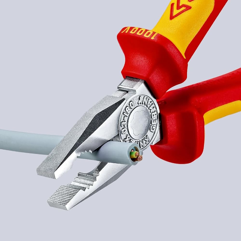 KNIPEX Pliers KNIPEX 0306-180TBK Insulated Pliers 1000V Drop Prevention (BK) 0306-180TBK