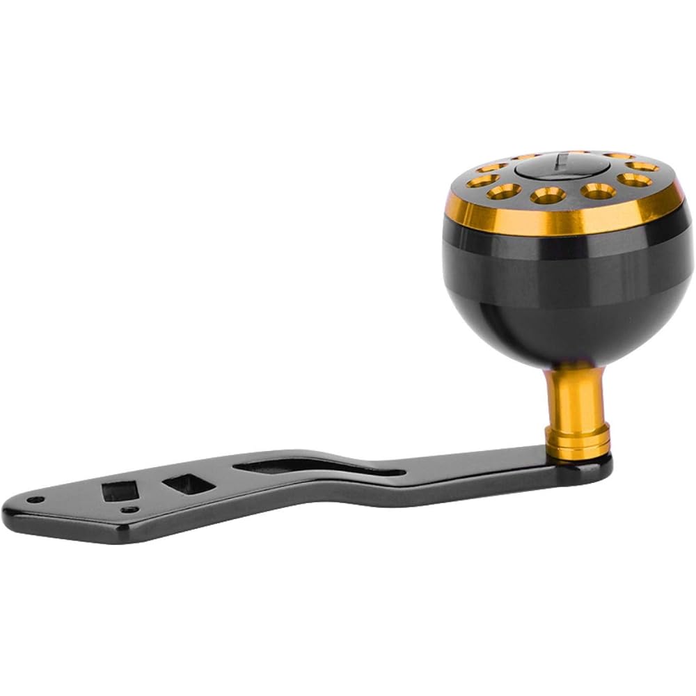 Reel handle, convenient reel handle knob, sturdy for most people (38mm black gold leiqiang single rocker arm)
