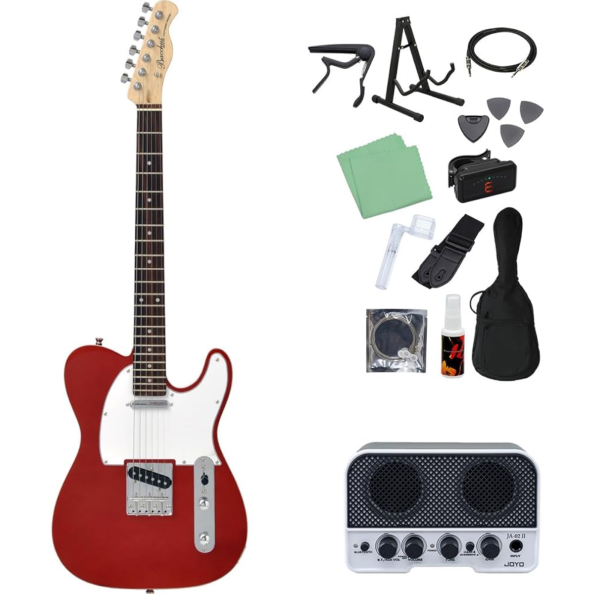 Bacchus BTC-1R CAR Electric Guitar Beginner 14-piece Set [With Bluetooth Mini Amplifier] Telecaster Type Bacchus
