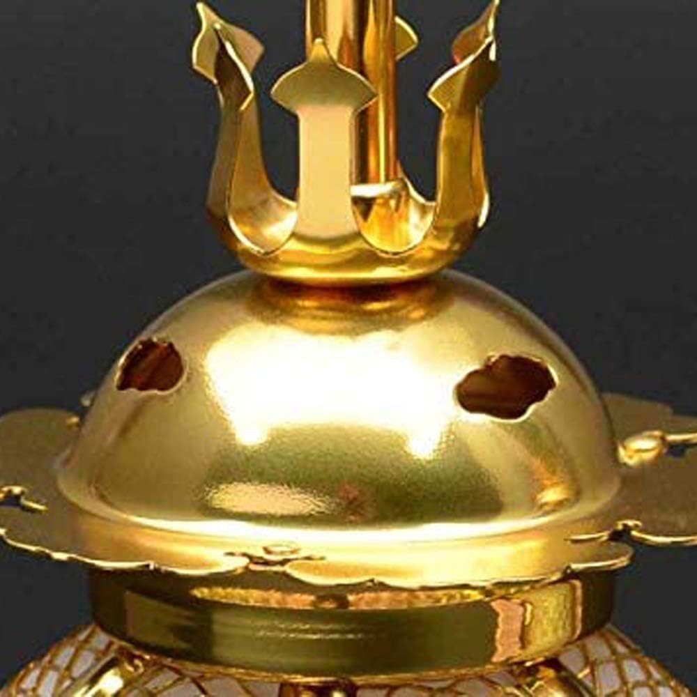 [Hiruta Buddhist Fittings Store] [Includes LED wiring set] Hanging lantern, round shape, light alloy, electrical equipment, 1 pair, small size