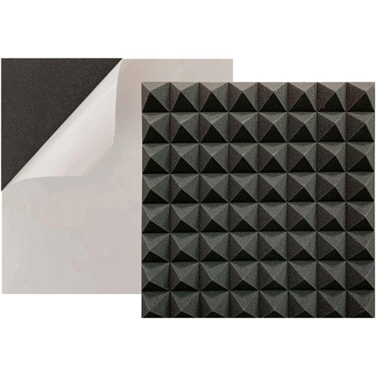 Self-adhesive sound absorbing cotton, 10 pack soundproof foam panels 5CM thick sound absorbing foam panels for home, studio, office (A 50*50*5CM) (B 50*50*5CM)