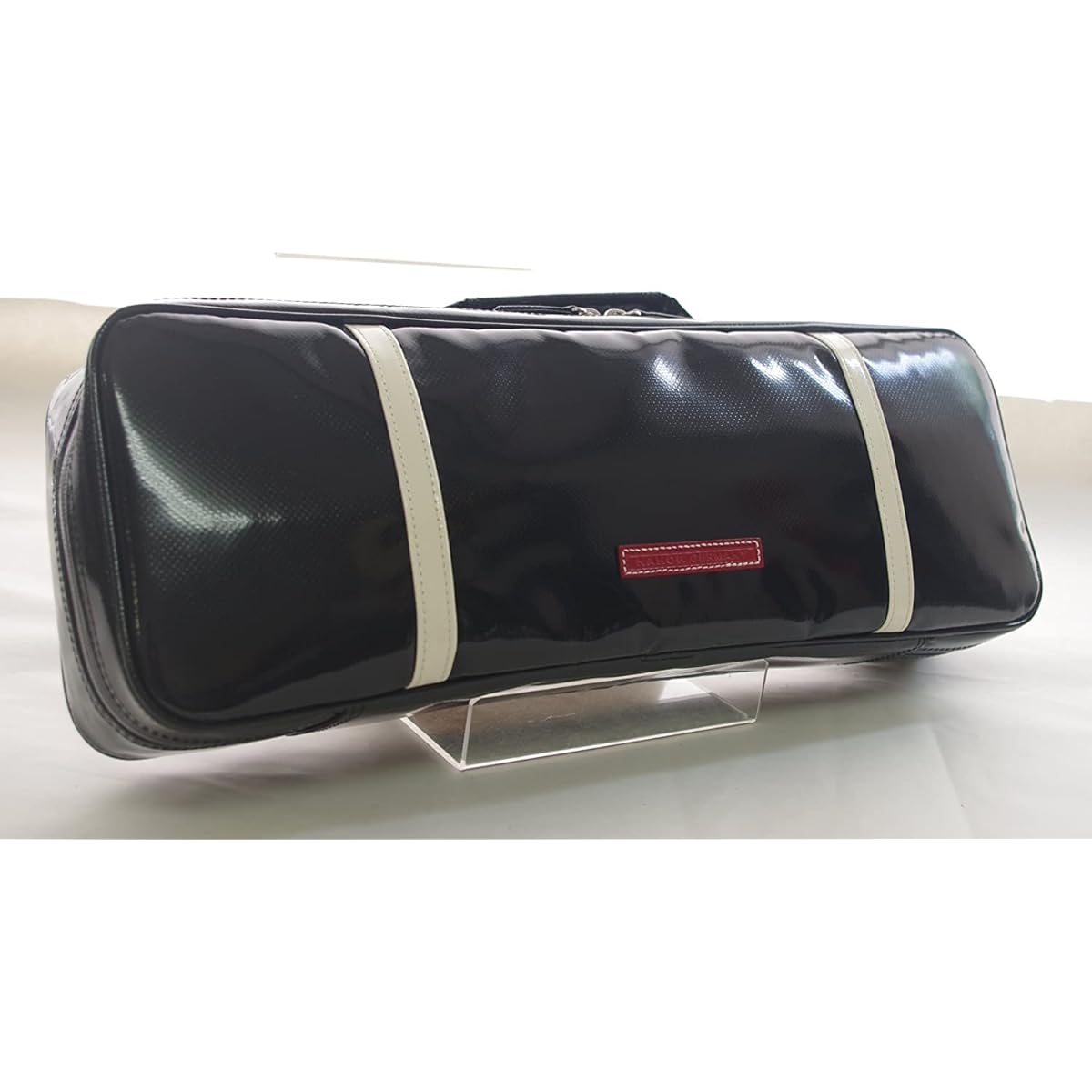 20% OFF Flute double case = S-clarinet case "Bullitt/wf" Black/Ivory, genuine leather red emblem [Waterproof fabric made in Germany x special temperature control function & shock absorbing material + waterproof zipper] Fabric from Germany, Made in Japan.