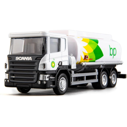 BDTCTK Scania Tanker BP Fuel Tank Car Model Truck Toy Car Zinc Alloy Die Cast Pull Back Vehicle Children's Toy Boys Girls Gift