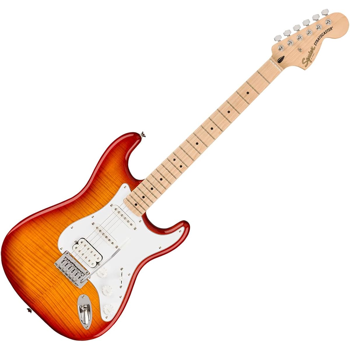Squier by Fender Affinity Series Stratocaster FMT HSS Maple Fingerboard White Pickguard Sienna Sunburst Electric Guitar Beginner 14-piece Set [With Mini Amp] Stratocaster Squier/Squier