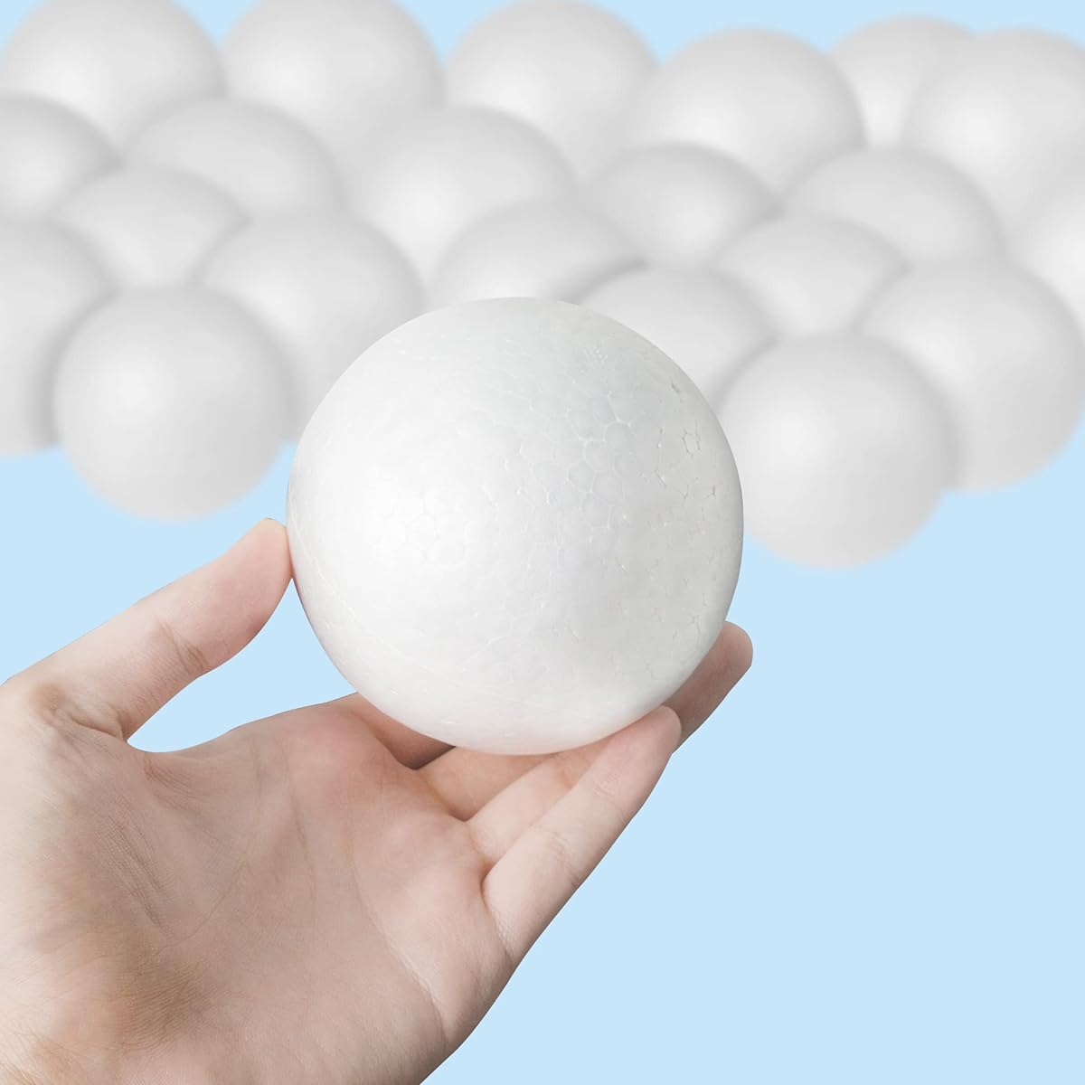 Styrofoam Balls 4 Inch - White Art Decoration Foam Balls - Polystyrene Craft Balls for Art, Home and School Projects, Christmas, Easter Party Decorations (Pack of 24)