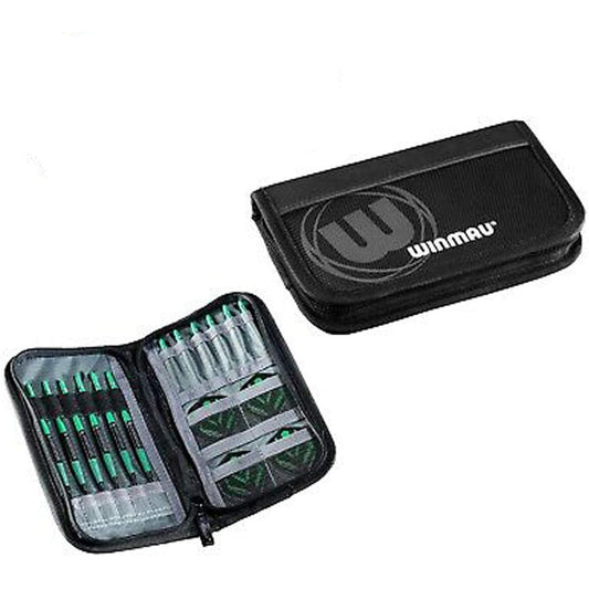 Winmau Super Darts Case 2 Slimline Holds 2 Sets of Darts 8 Compartments Black