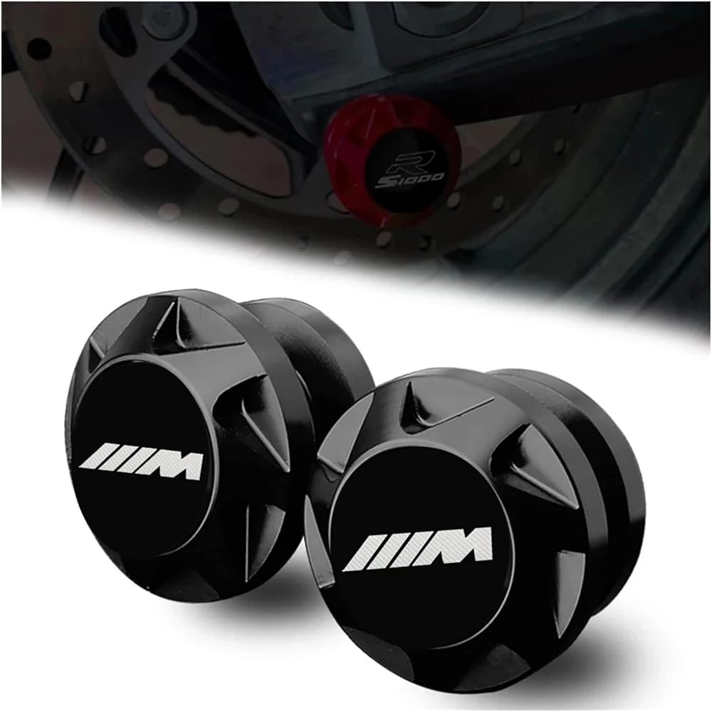 Motorcycle Swing Arm Bobbin Spool Motorcycle Accessories Swing Arm Spool Slider Stand Screw For B-M-W S1000RR S1000R S1000XR 2020 2021 2022 (Color: Black)