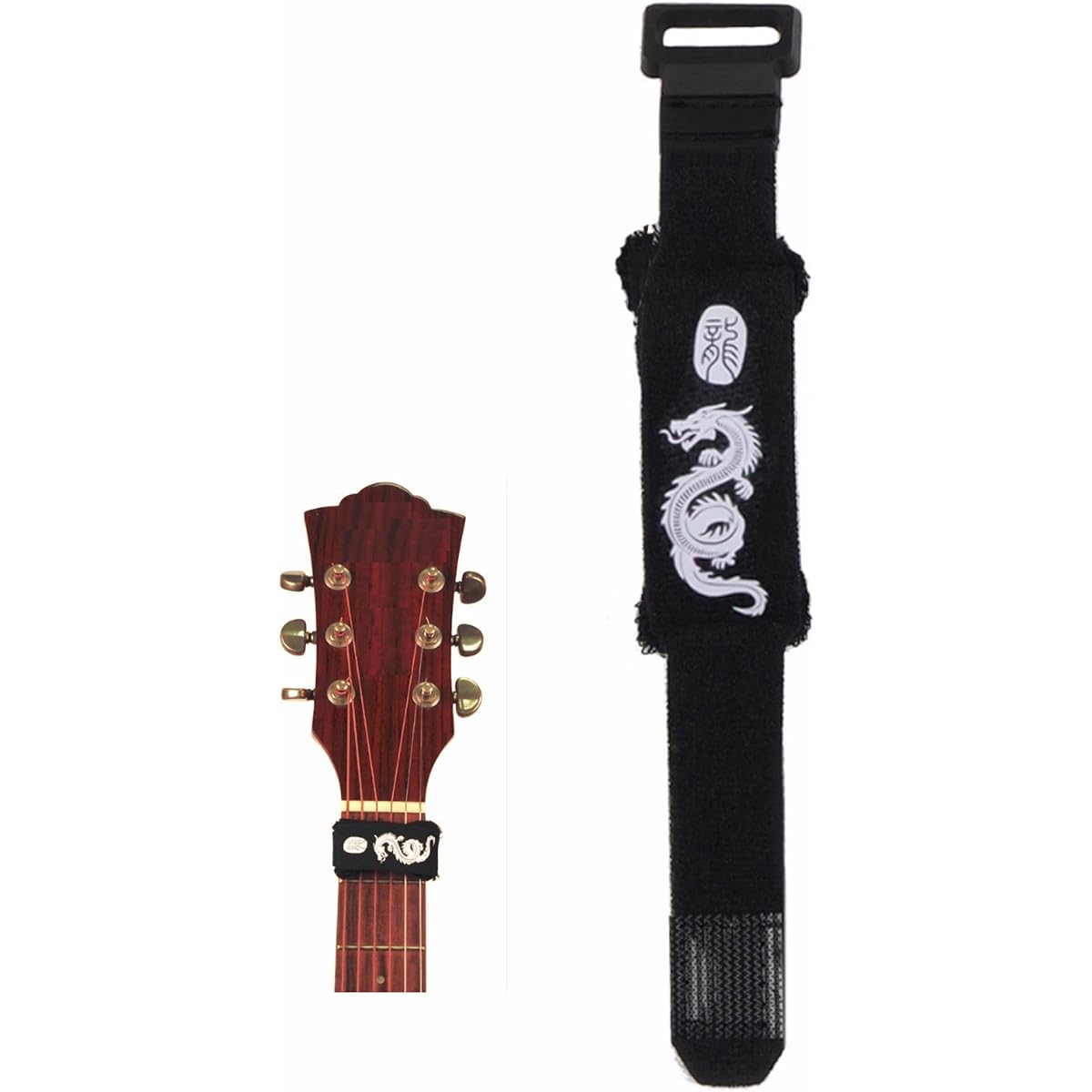 LMWKUN Guitar String Mute Damper with 3 Guitar Picks Fretboard Mute Trap Noise Reducer for Guitar, Bass