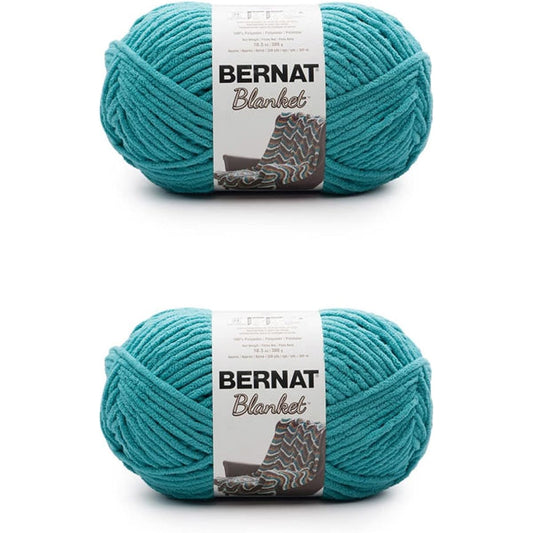 Bernat Blanket Aquatic Yarn - 2 Pack of 300g/10.5oz - Polyester - 6 Super Bulky - 220 Yards - Knitting/Crochet