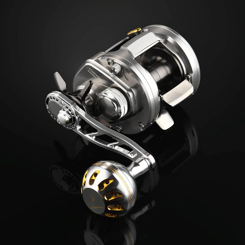 Gomexus FL75 Reel Handle, Daiwa, Shimano, Compatible with Bait Reel, Single Handle, Double Axis Reel, Handle Replacement, 75mm with Handle Knob, Tairaba Light Jigging, Power Game Fishing, Ultra Lightweight, For Left and Right Use