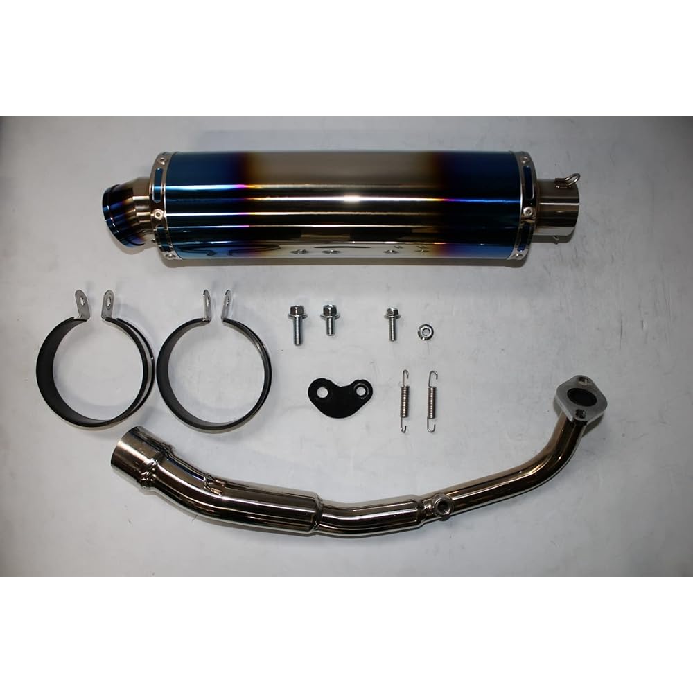 Cygnus Griffith Griffith Bike Muffler 8BJ-SEJ4J NMAX125 NMAX155 SEG6J SG66J Bike Muffler S346 Stainless Steel Blue Color Muffler Bike Supplies Bike Parts Full Exhaust Custom Parts Dress Up External Product HMS Yamaha 201-101