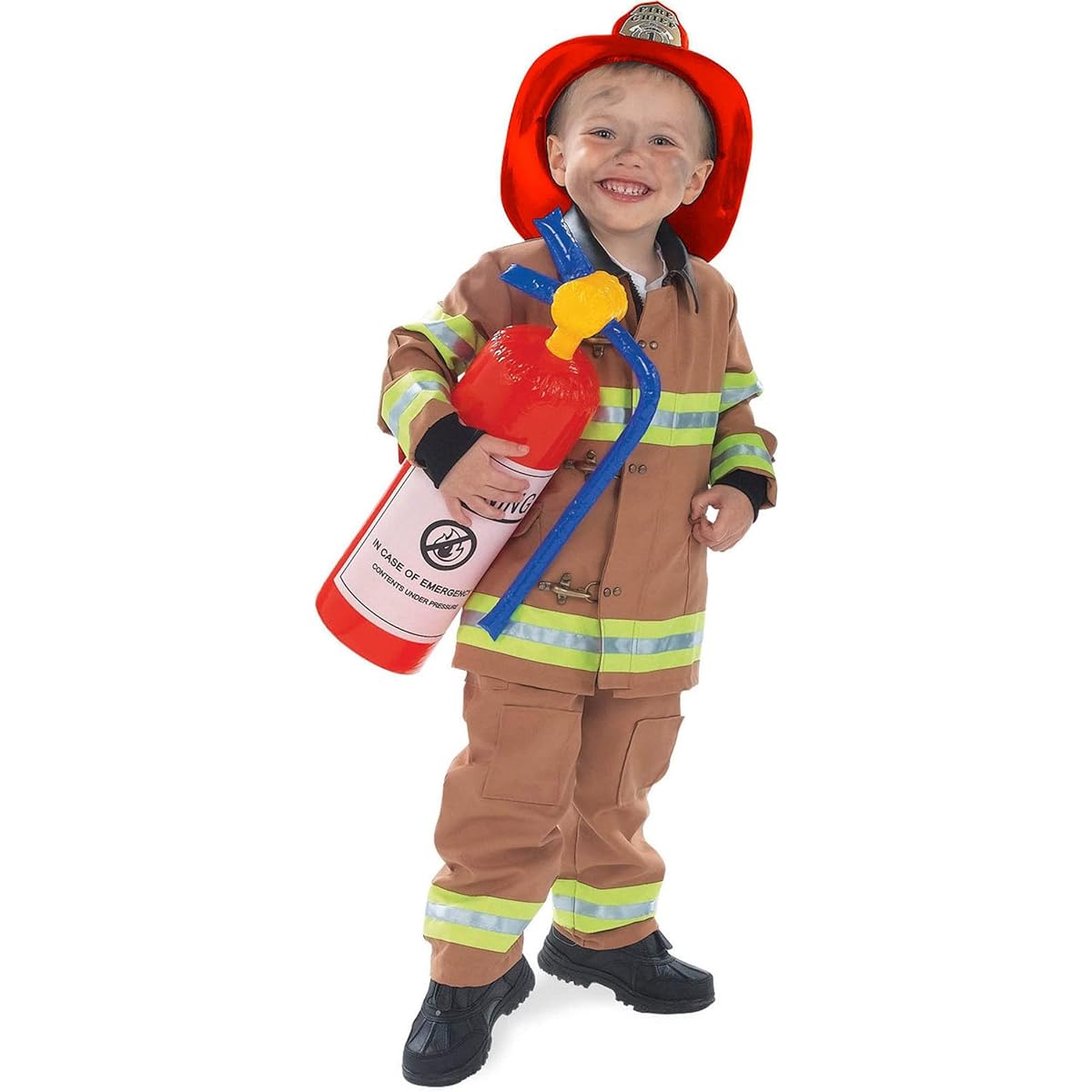 (Small) - Rubie's Child's Tan Firefighter Costume (Hat Not Included), Small