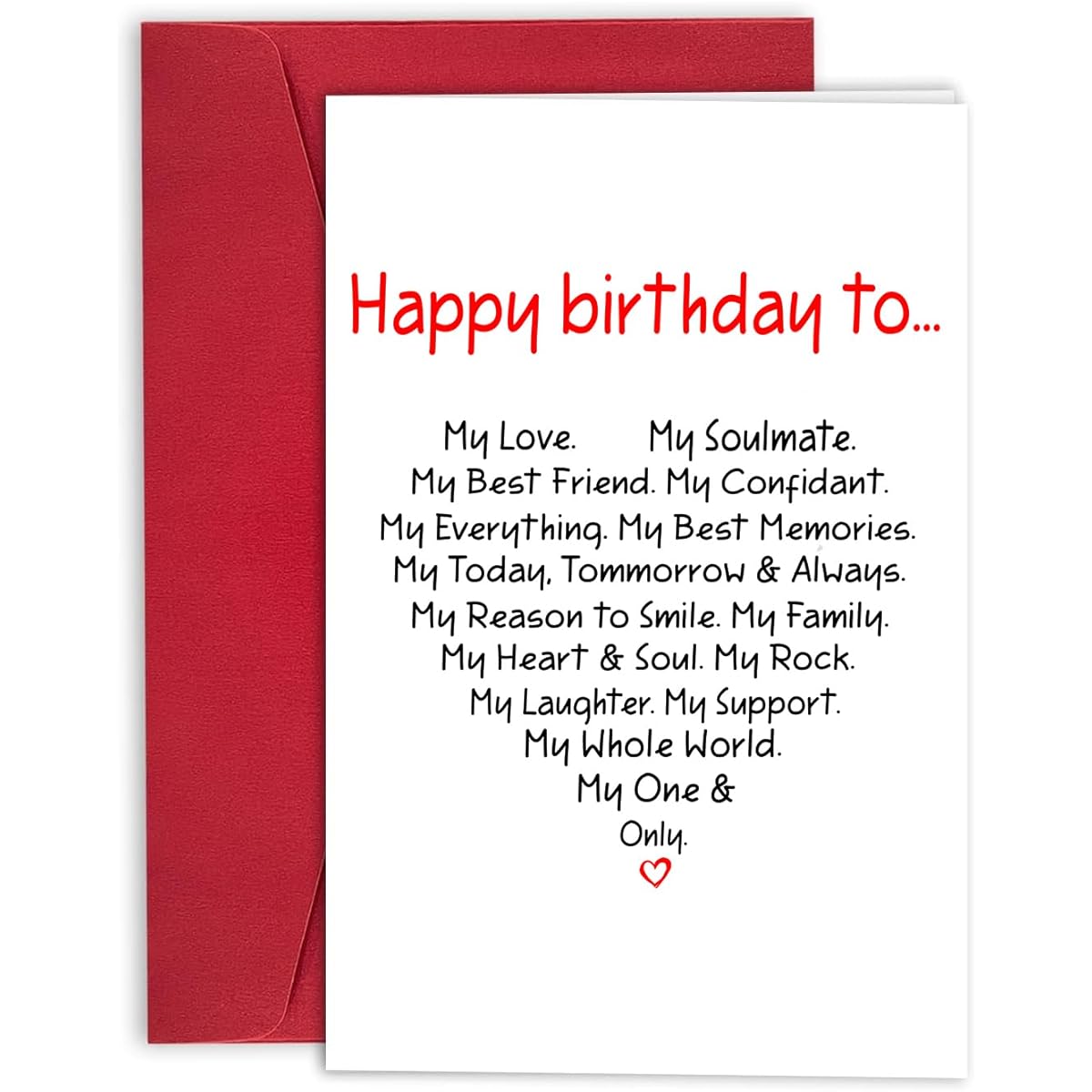 TRAMIN Birthday Cards for Boyfriend Husband Funny Birthday Cards for Wife Girlfriend Naughty Love Cards for Men Women Happy Birthday To My One and Only