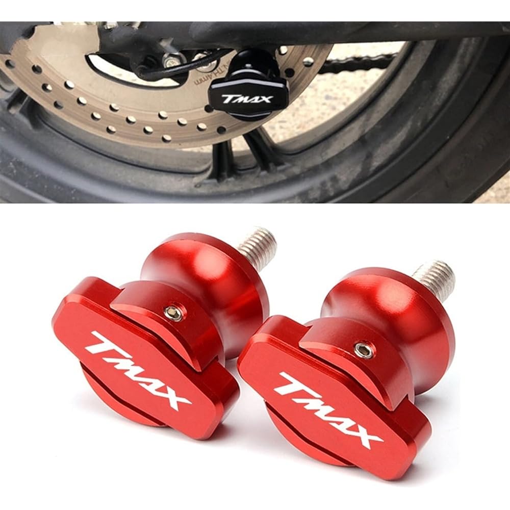 DEMUR Motorcycle CNC Swingarm Slider Spool 2pcs 6mm Stand Screw Paddock For Yamaha TMAX530 TMAX500 T-MAX530 T-MAX TMAX 530 500 Swingarm Slider Spool (Size: Titanium)