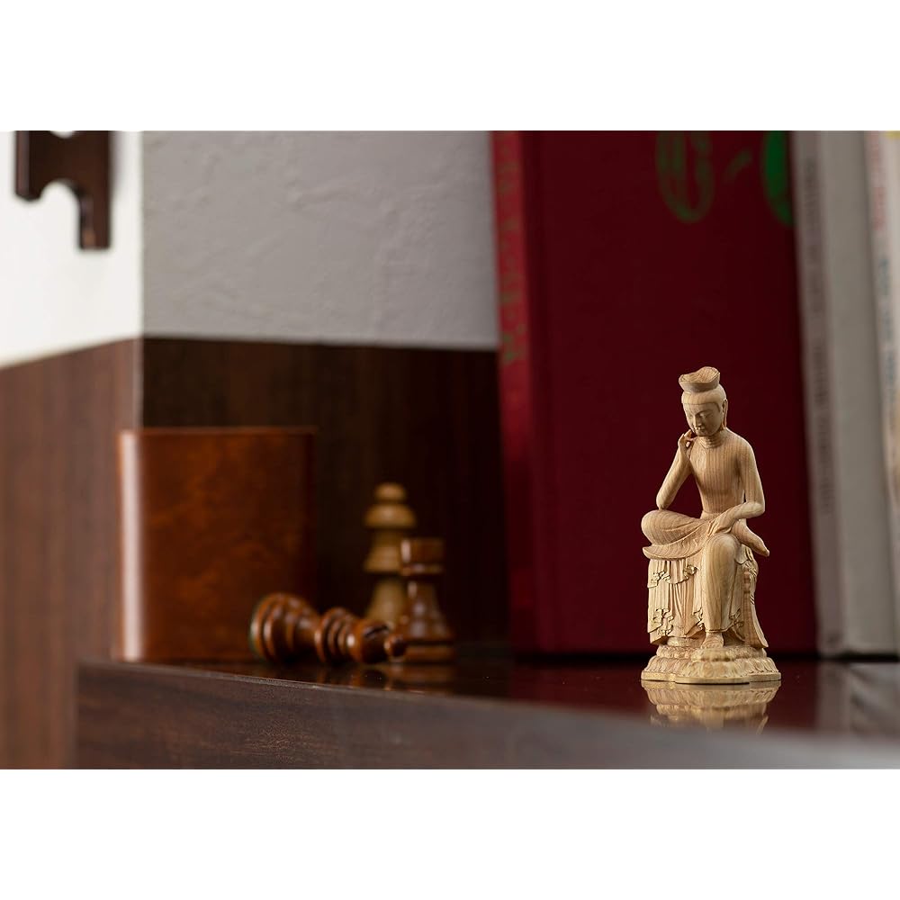 Tiny Buddha Maitreya Bodhisattva (Wooden: Boxwood)_Wood Carving Buddha Statue Buddha Statue World (GSB Miroku Bosatsu