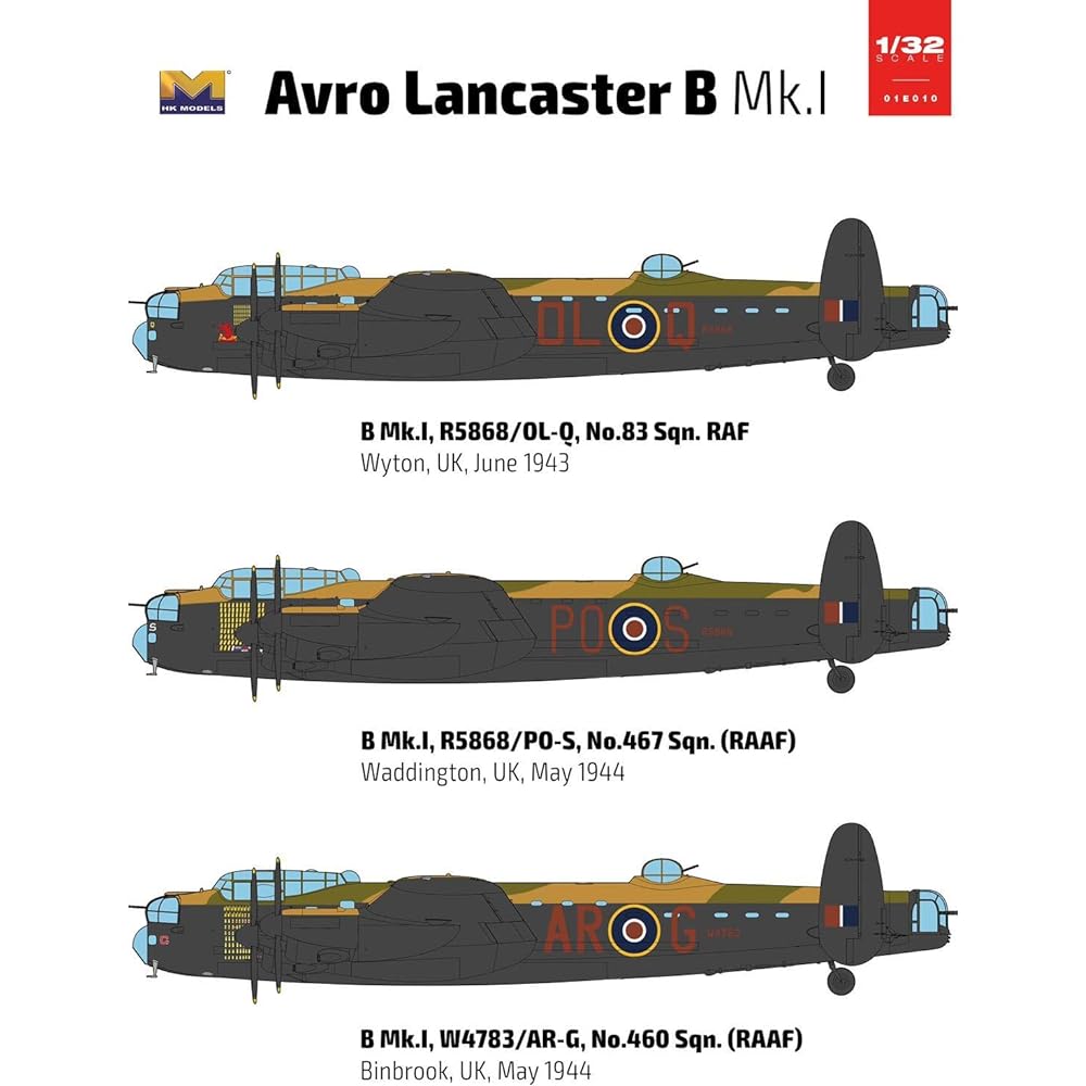 HK Model 1/32 Avro Lancaster B Mk.1 Plastic Model 01E010